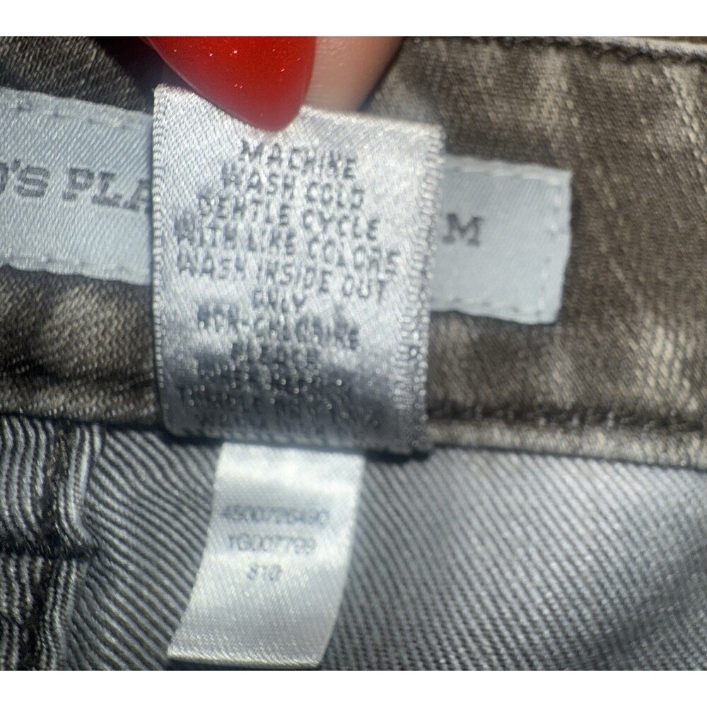 Chico’s Platinum Denim Grayish Brown Distressed Mid Rise Jeans Size Large (2.5) - Picture 10 of 13